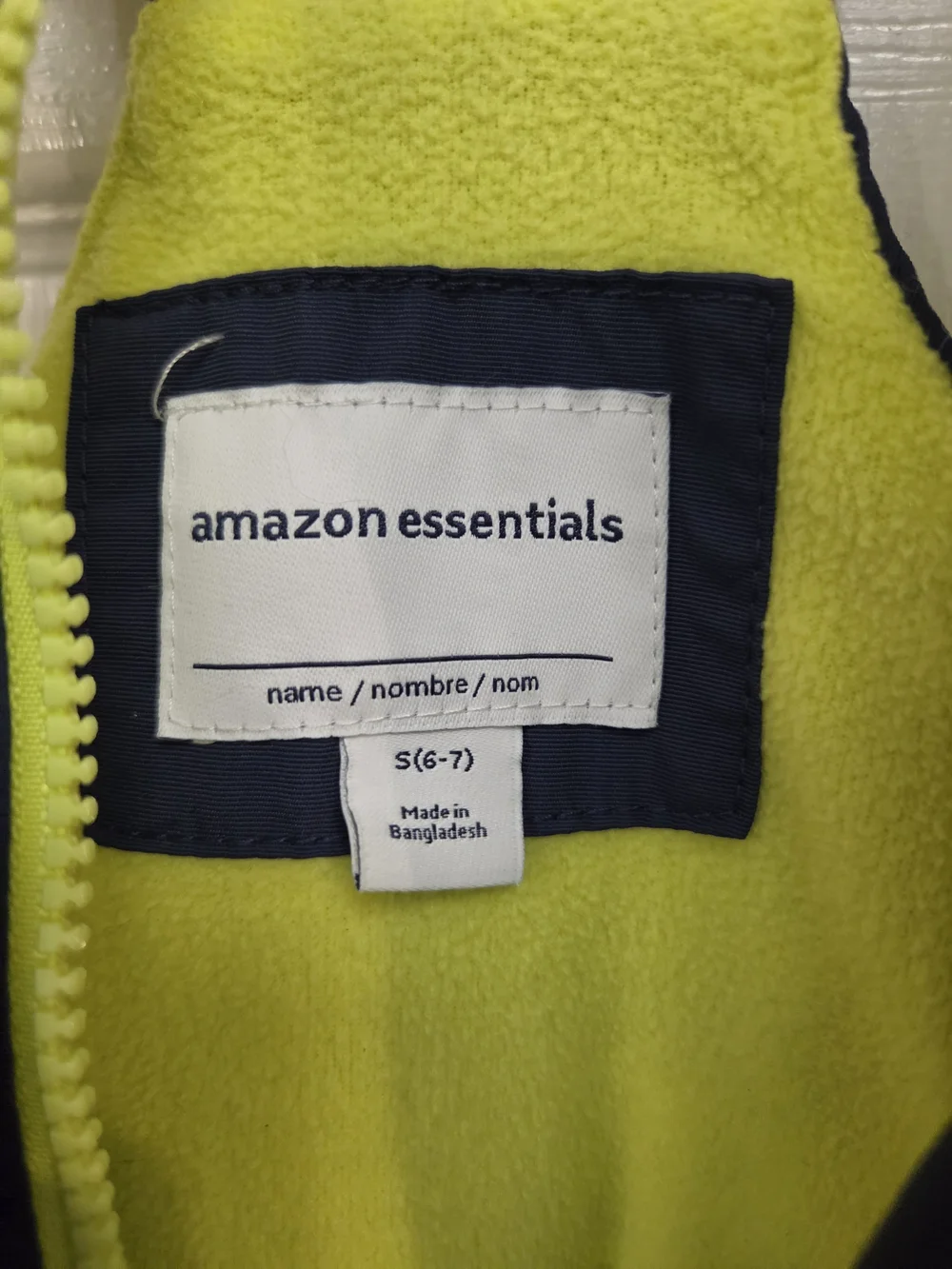 Kids Navy Snow Bib with Lime Zipper